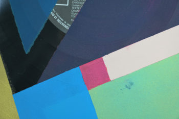 Détail de Colors rock my soul 8 de Morgan Le Ruyet. Une série de peinture acrylique sur vinyle.